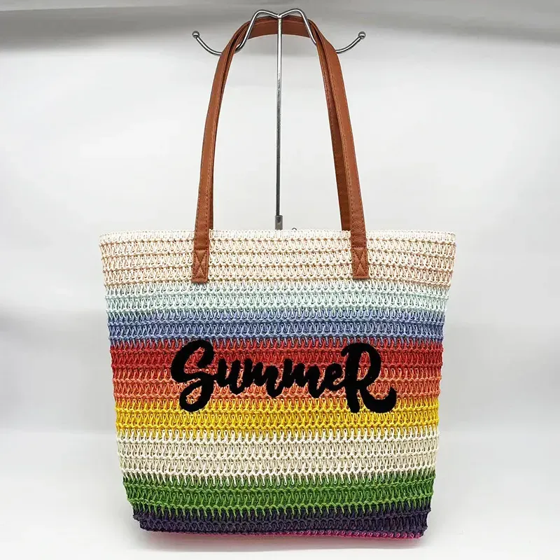 Bohemian Casual Woven Large Tote Bag