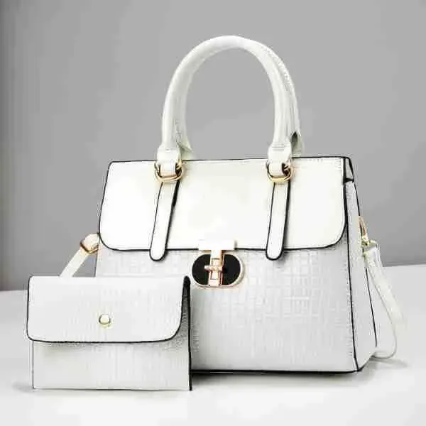 Women Fashion Gradient Crocodile Print Large Capacity Handbag Set - Image 4