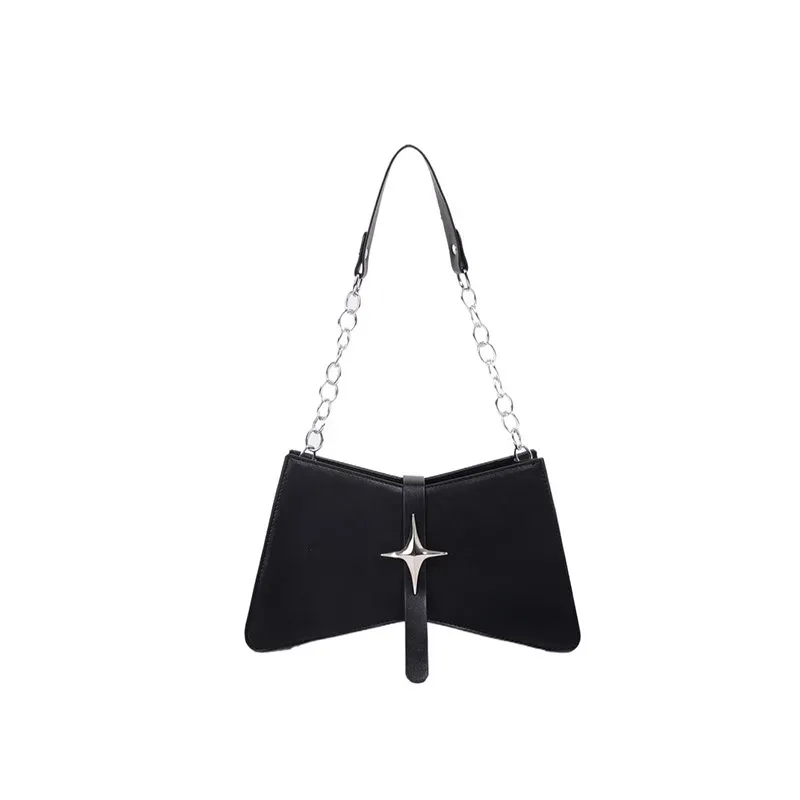 Women Fashion Solid Color Star Chain Square Shoulder Underarm Bag - Image 5