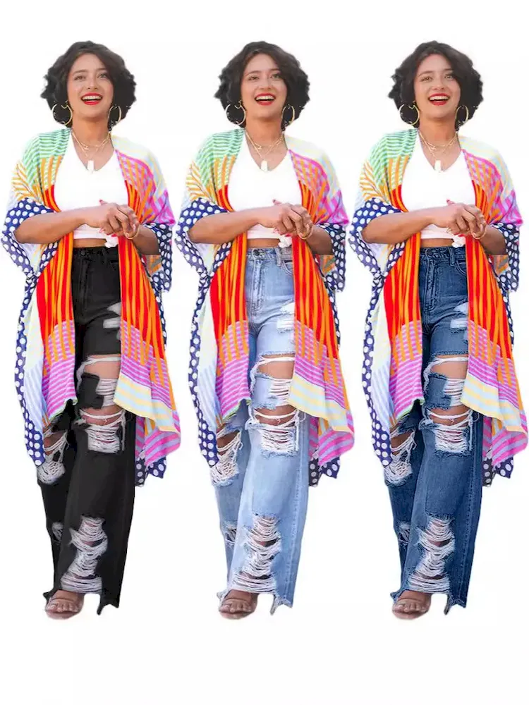 Women Fashion Loose Ripped Jeans - Image 3