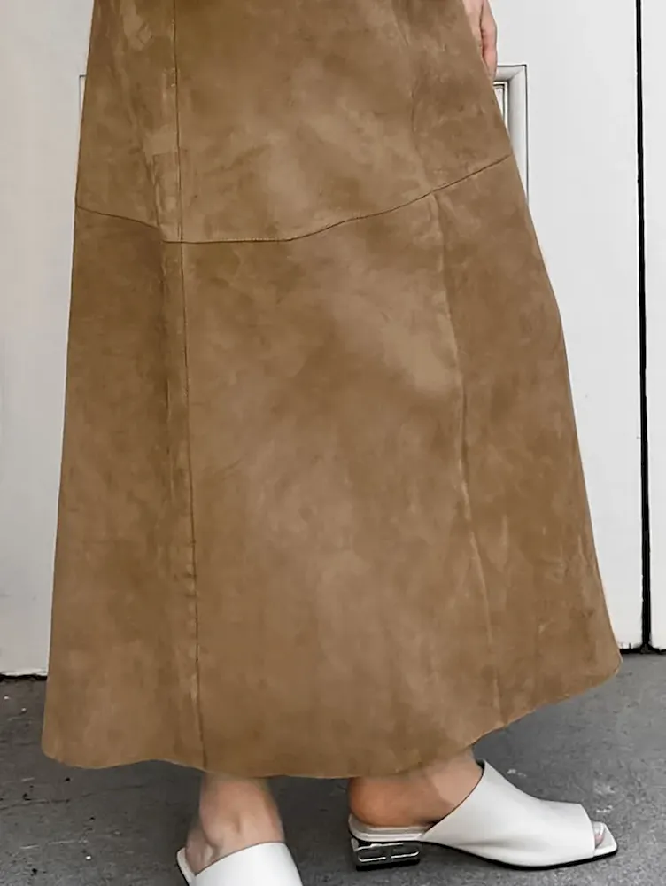 Summer Women Simple Solid Color High Waist Skirt - Image 5