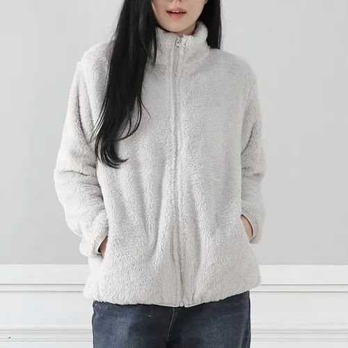 Autumn Winter Women Fashion Double-Sided Fleece Stand Collar Warm Thick Long Sleeve Coat - Image 6