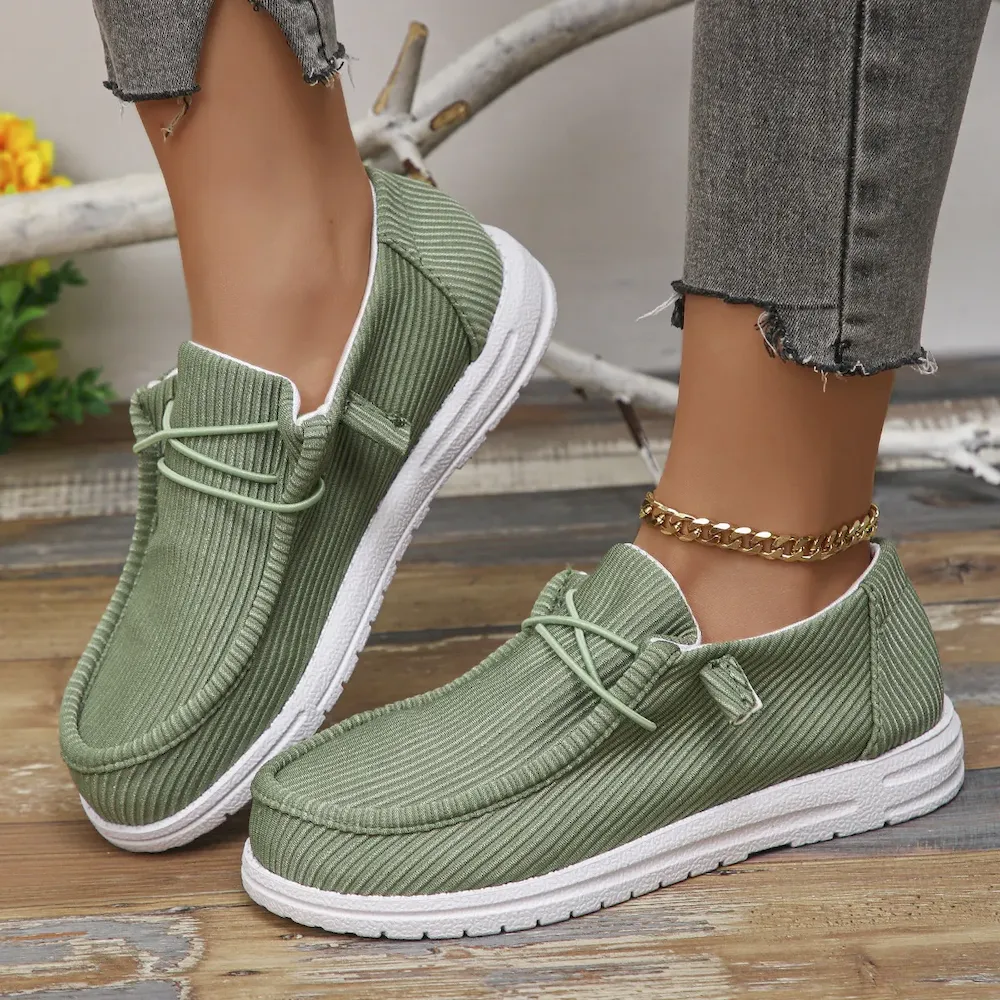 Women Casual Plus Size Flat Canvas Shoes - Image 6