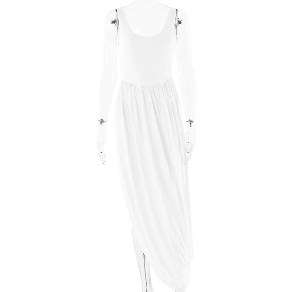 Women Fashion Sexy Backless Loose Strap Split Maxi Dress - Image 5