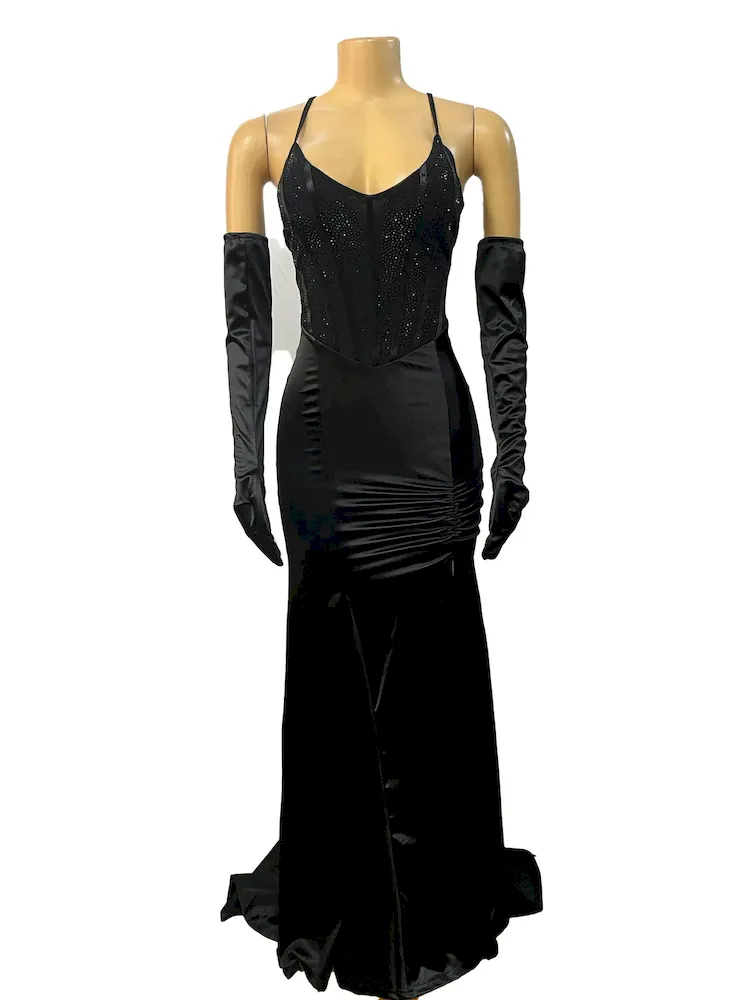 Women Fashion Sexy Heavy Industry Sequin Stitching Strap Tight Party Dress - Image 7