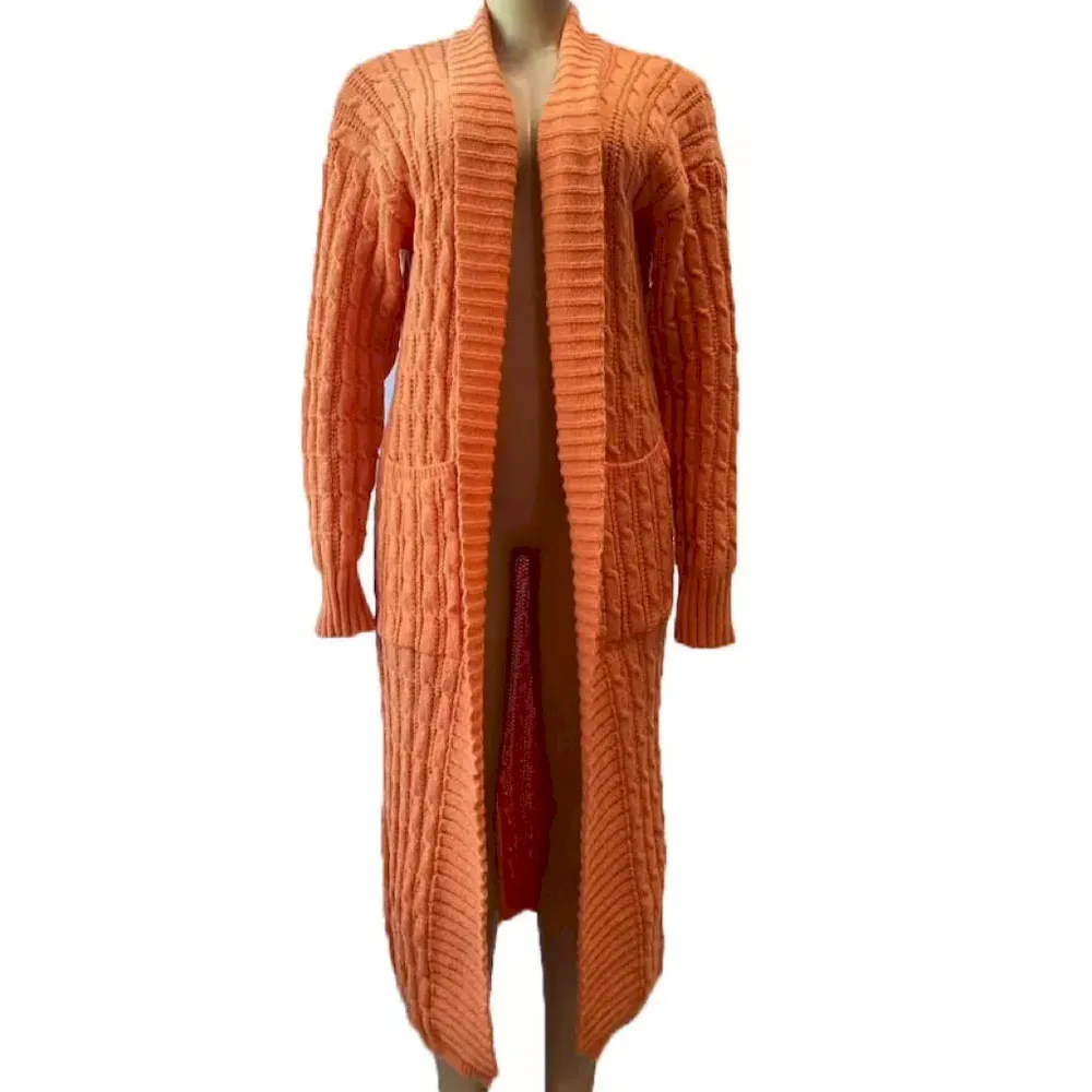 Autumn Winter Women Fashion Solid Color Long Sleeve Sweater Coat - Image 12