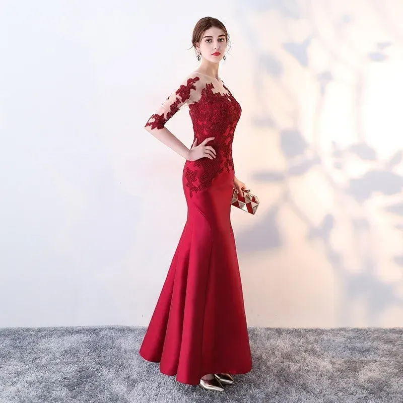 Women Elegant Performance Party Evening Dress - Image 3