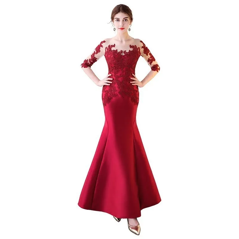 Women Elegant Performance Party Evening Dress - Image 5