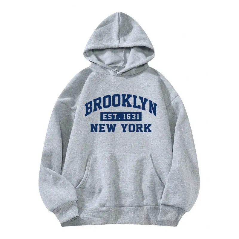 Casual Fashion Printed Loose Fleece-Lined Hoodie - Image 23