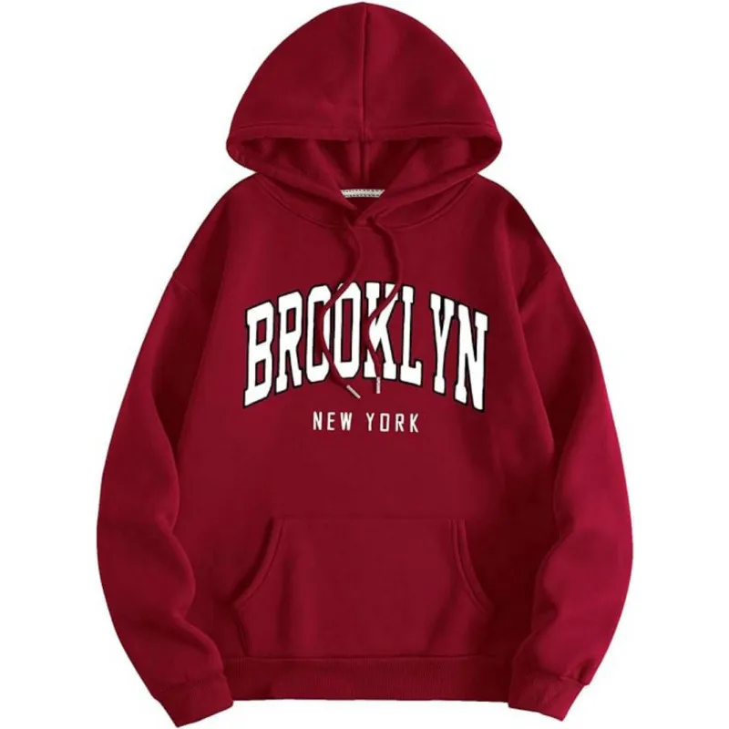 Casual Fashion Printed Loose Fleece-Lined Hoodie - Image 31