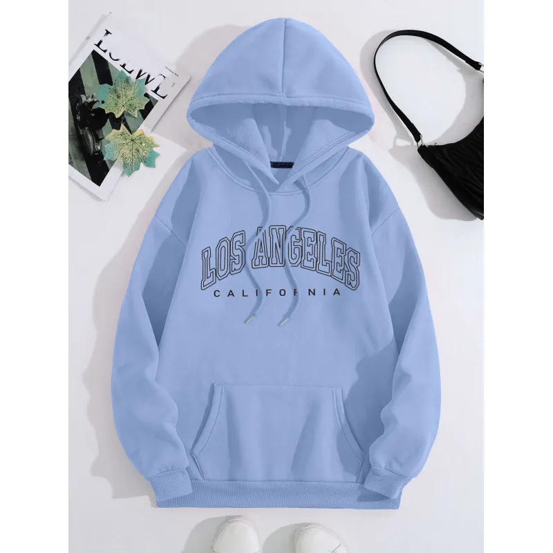 Casual Fashion Printed Loose Fleece-Lined Hoodie - Image 34