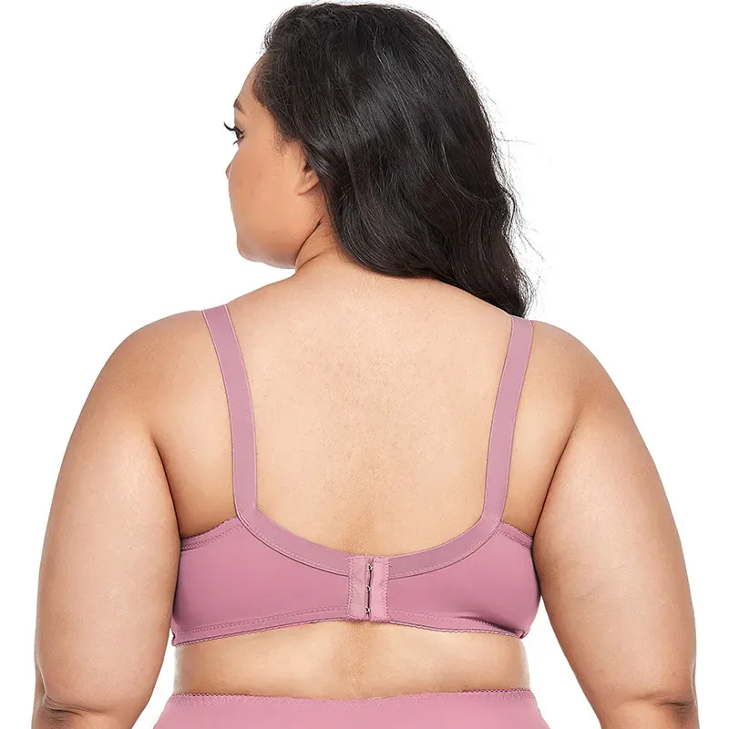 Women Fashion Simple Plus Size Solid Color Ultra-Thin Bra - Image 3