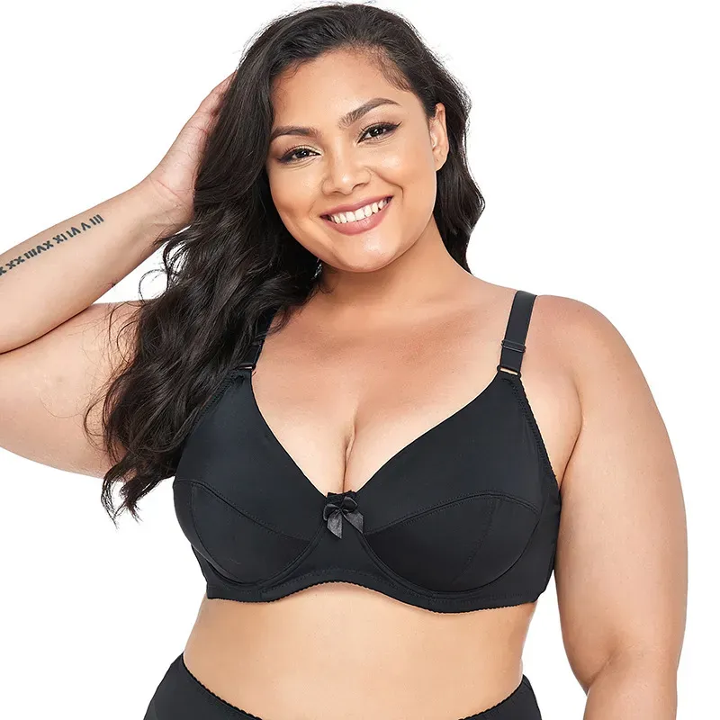 Women Fashion Simple Plus Size Solid Color Ultra-Thin Bra - Image 6