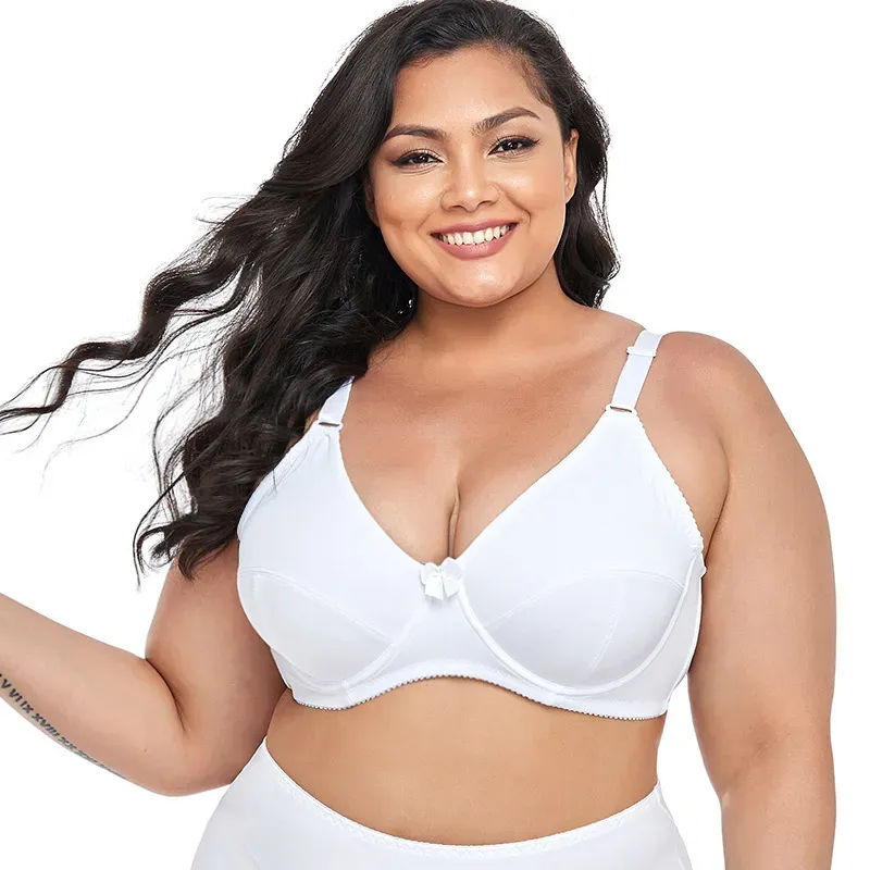 Women Fashion Simple Plus Size Solid Color Ultra-Thin Bra - Image 7