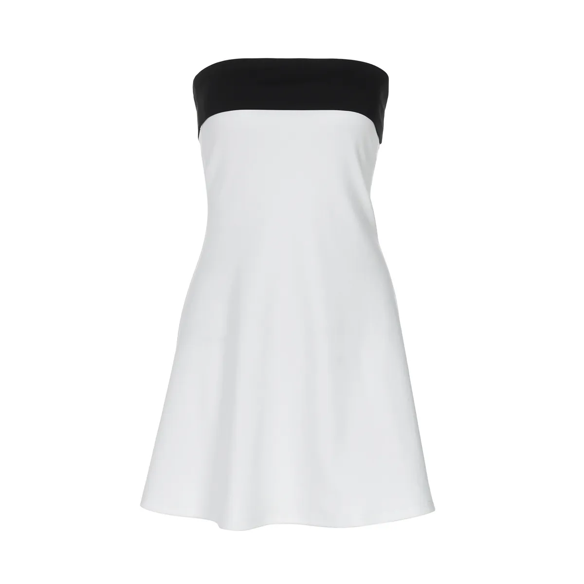 Women Fashion Sexy Contrast Color Tube Top Slim Fit Dress - Image 5