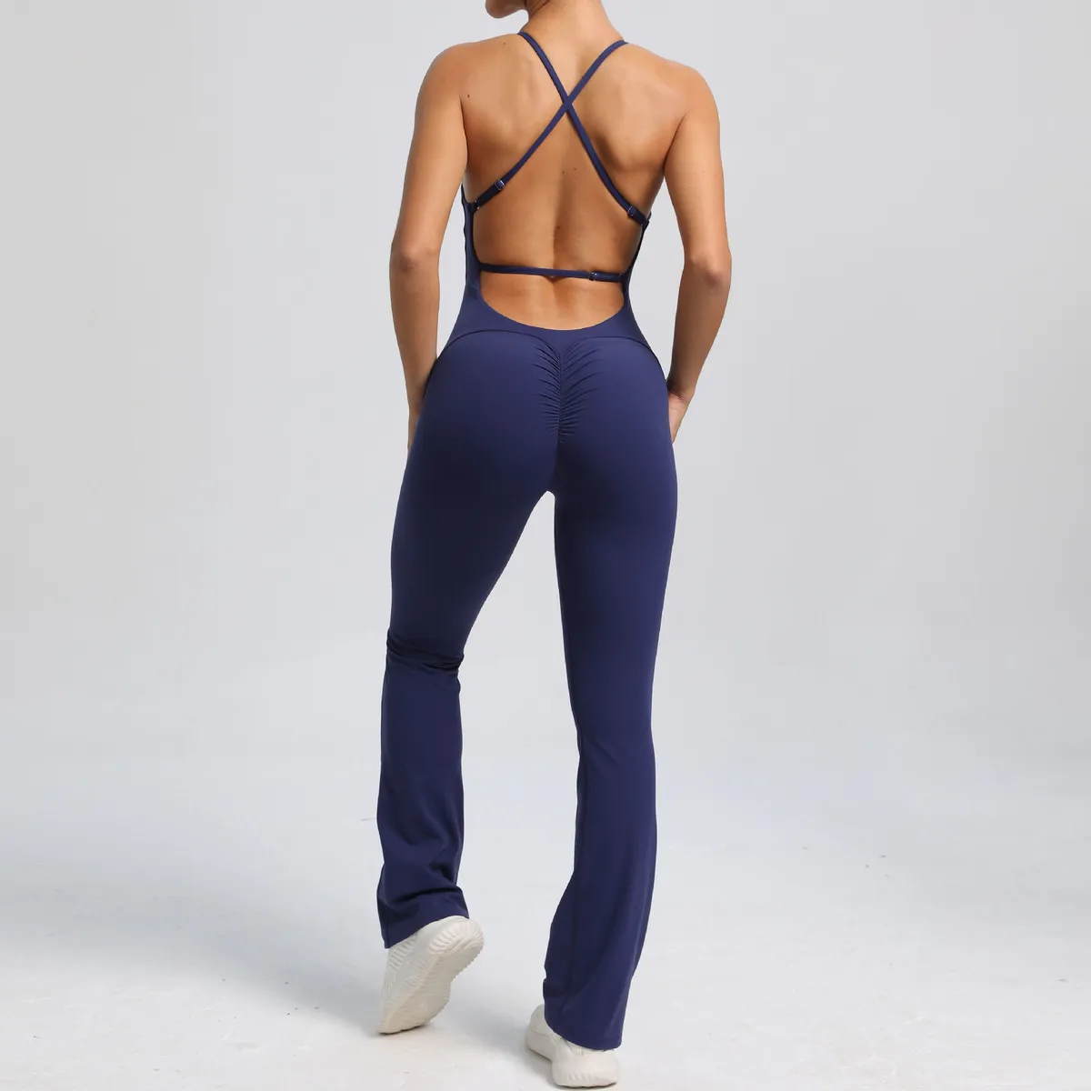 Adjustable Shoulder Strap Backless Women Yoga Jumpsuits