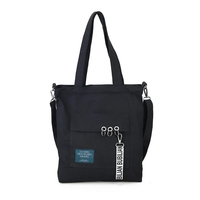 Irregular Design Campus Style Leisure Canvas Bag - Image 5