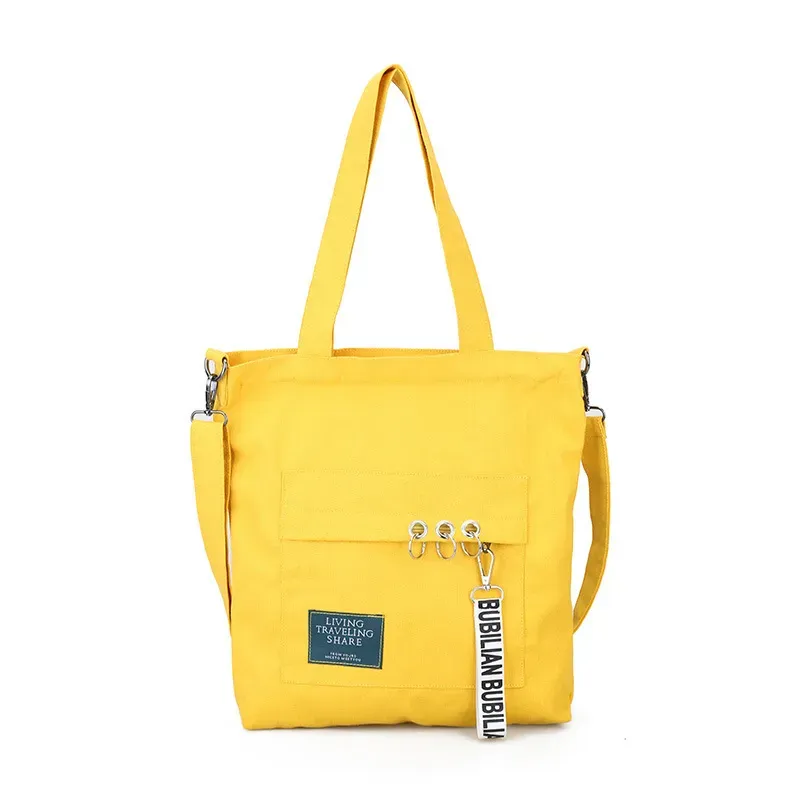 Irregular Design Campus Style Leisure Canvas Bag - Image 8