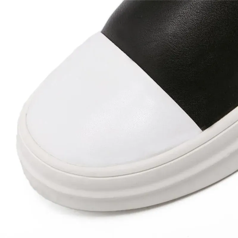 Size:4.5-10 Women Shell Head Design Elastic Over-The-Knee Boots - Image 4