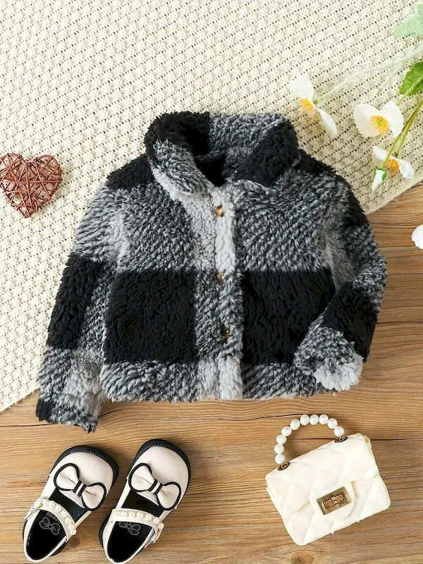 Wholesale Kids Baby Boys Girls Autumn Winter Casual Long Sleeve Plush Coat - Image 6