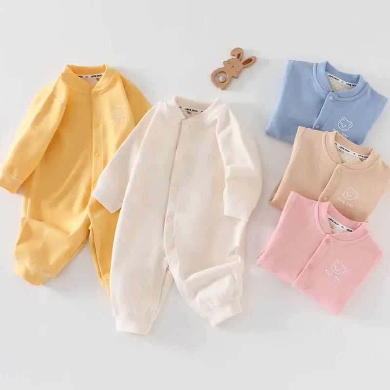 Wholesale Baby Autumn And Winter Basic Long-Sleeved Jumpsuits