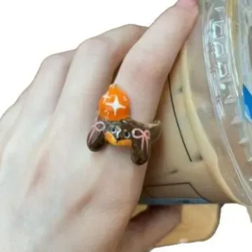 Wholesale Cartoon Cute Drop Glaze Cat Ring - Image 5