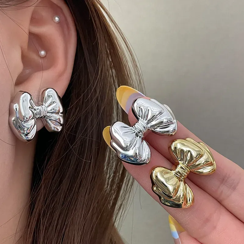 Wholesale Women Fashion Acrylic Bowknot Earrings