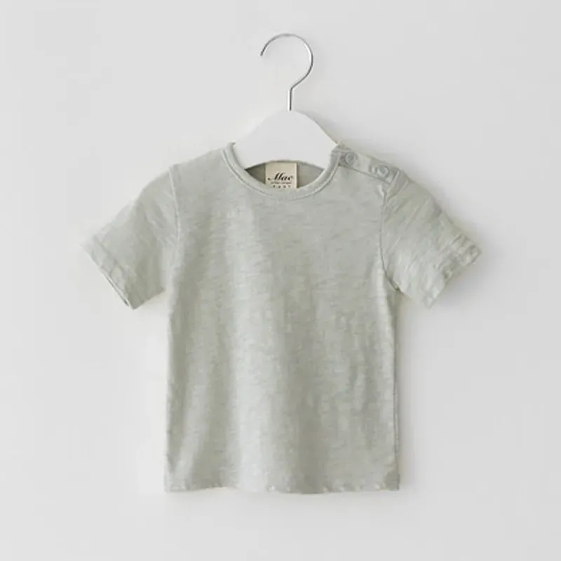 Wholesale Kids Baby Casual Solid Color Cotton Short-Sleeve T-Shirt - Image 3