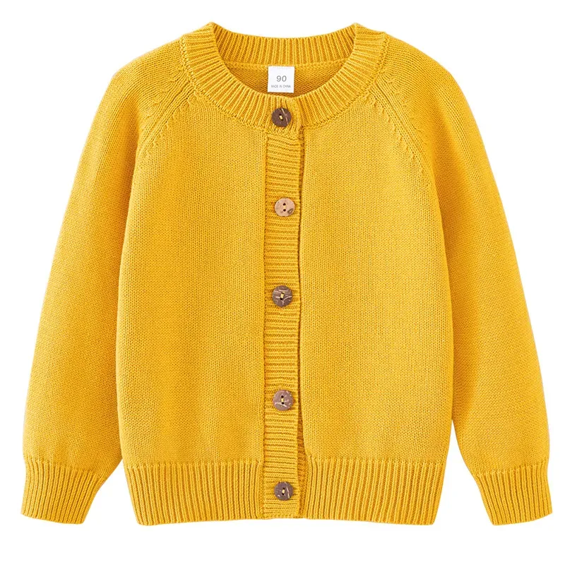 Wholesale Kids Toddler Boys Girls Autumn Winter Casual Cute Solid Color Cardigan Knitted Long Sleeve Sweater - Image 10