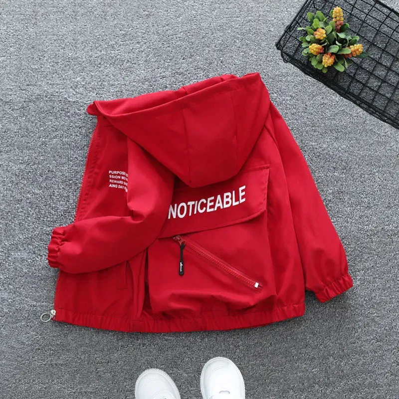 Wholesale Boy'S Fashion Casual Letter Printed Zipper Pockets Long-Sleeve Hoodies Coat - Image 5