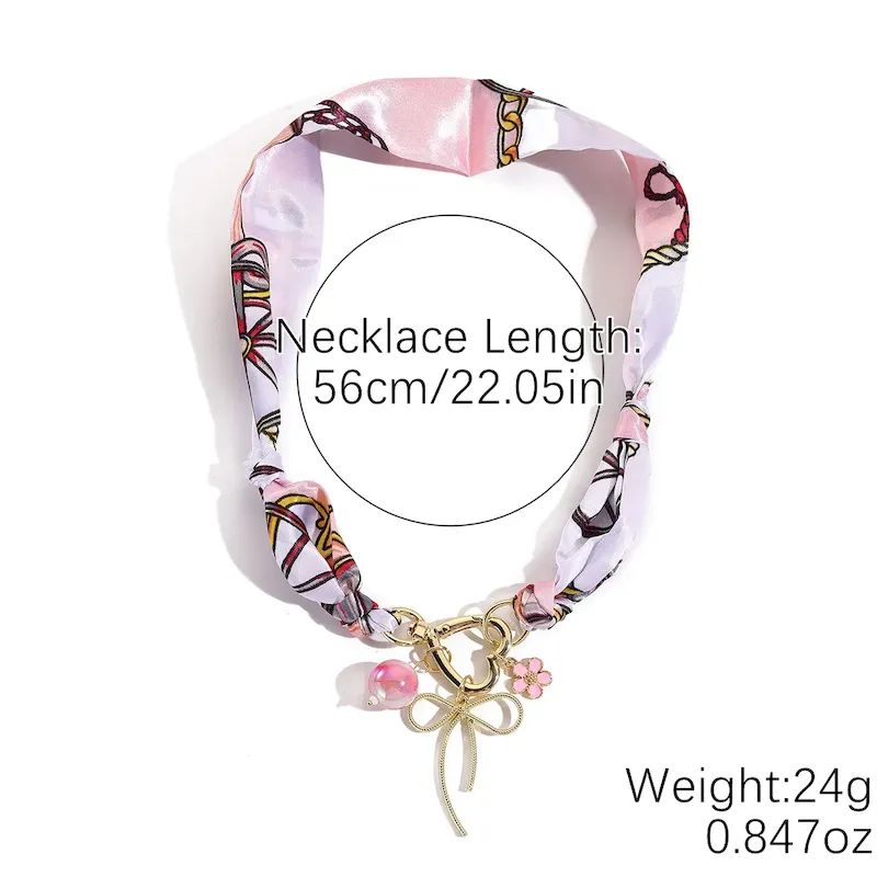 Wholesale Summer Satin Scarf Necklace - Image 9