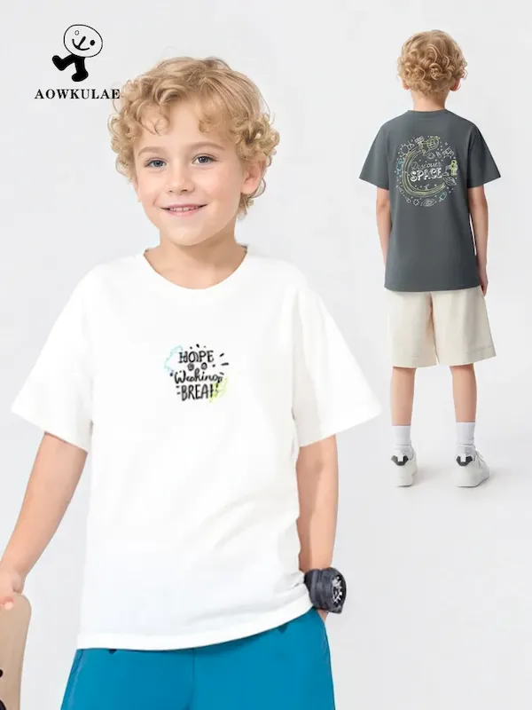 Wholesale Boys Casual Short-Sleeved T-Shirt - Image 3