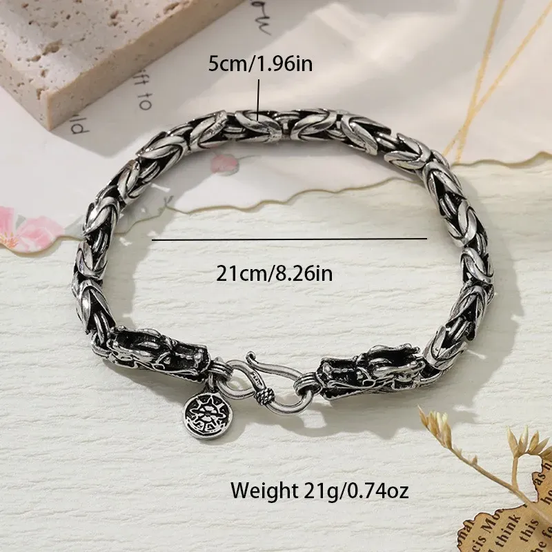Wholesale Men Fashion Retro Dragon Totem Bracelet - Image 6