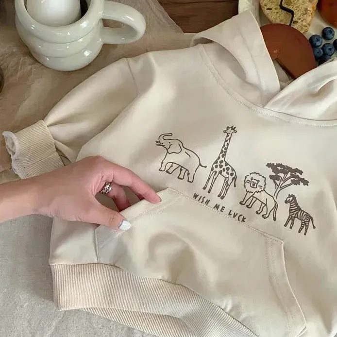 Wholesale Children'S Fashion Cute Cartoon Printed Long-Sleeve Hoodies - Image 4