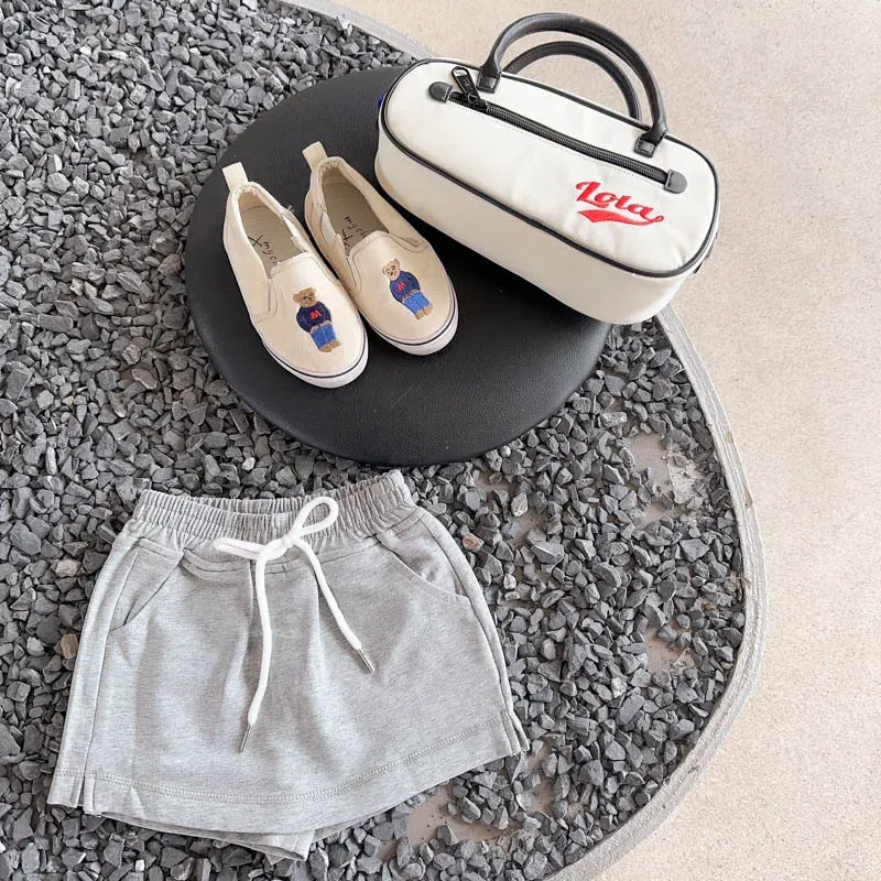 Wholesale Toddler Girls Boys Summer Solid Candy Color Drawstring Shorts - Image 7