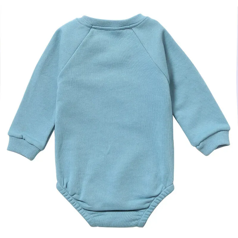 Wholesale Kids Simple Rainbow Line Pattern Long-sleeves Romper - Image 7