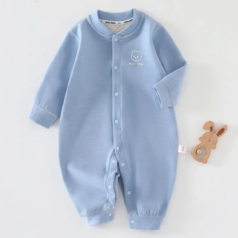 Wholesale Baby Autumn And Winter Basic Long-Sleeved Jumpsuits - Image 10