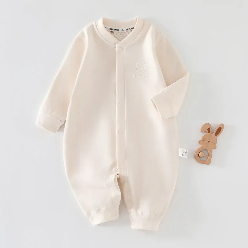 Wholesale Baby Autumn And Winter Basic Long-Sleeved Jumpsuits - Image 4