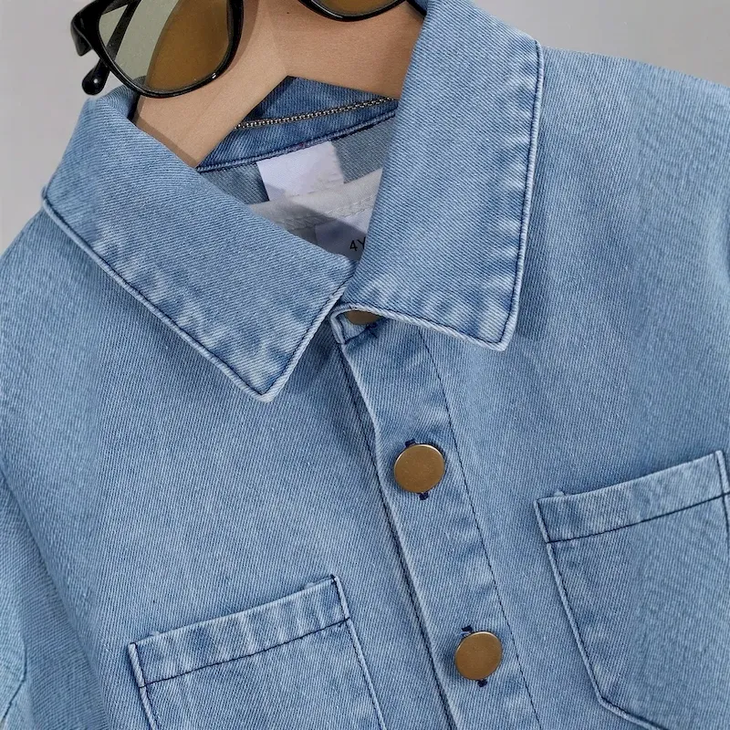 Wholesale Boy'S Fashion Denim Jacket And Jeans Two-Piece Set - Image 3