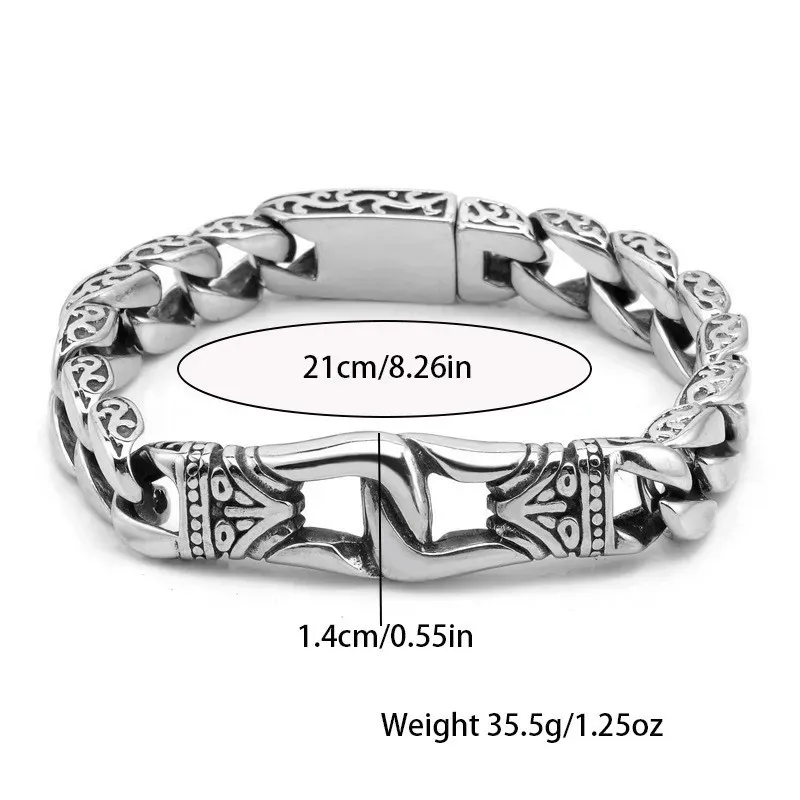 Wholesale Men Fashion Retro Dragon Totem Bracelet - Image 9