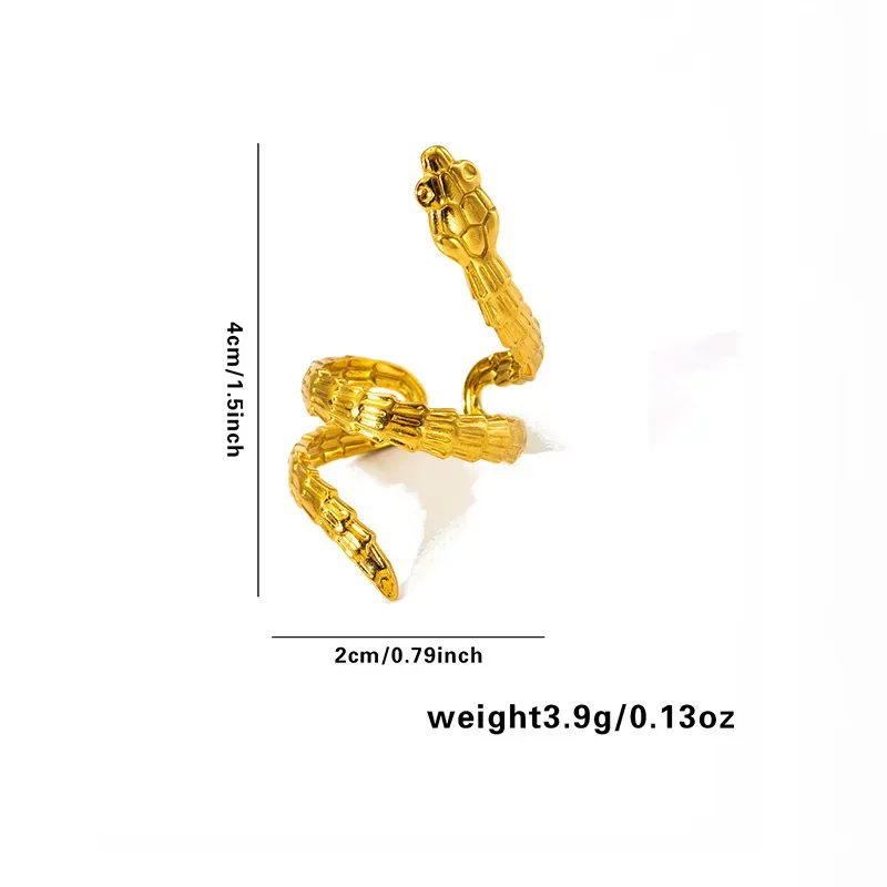 Wholesale Women Simple Geometric Leaf Heart-Shaped Titanium Steel Open Ring - Image 19