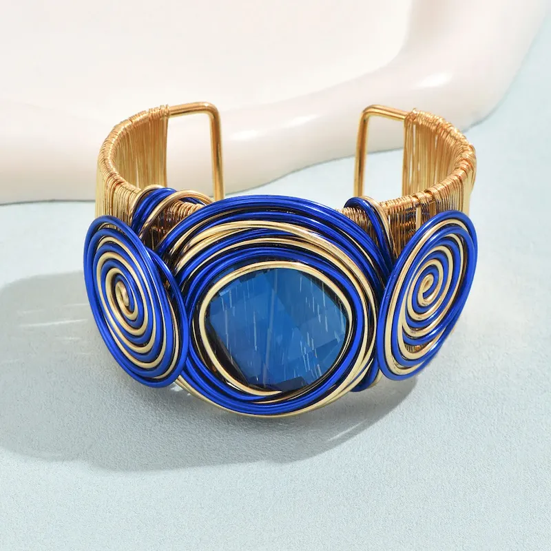 Wholesale Women Fashion Exaggerated Boho Floral Bracelet - Image 15