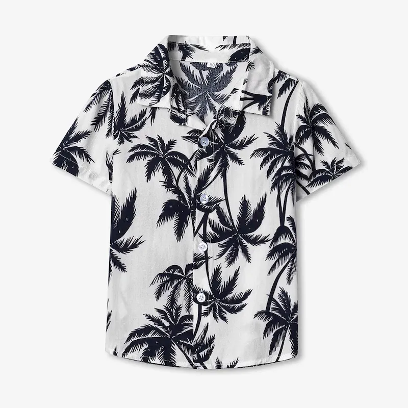 Wholesale Summer Short-Sleeved Lapel Hawaiian Flower Shirt - Image 21